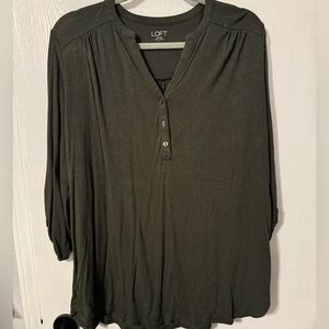 Olive green soft tunic blouse